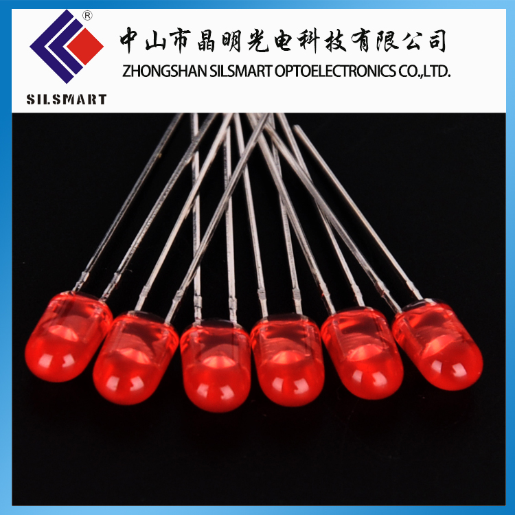 电子应用类-LED直插灯珠 546椭圆形长脚红发红光