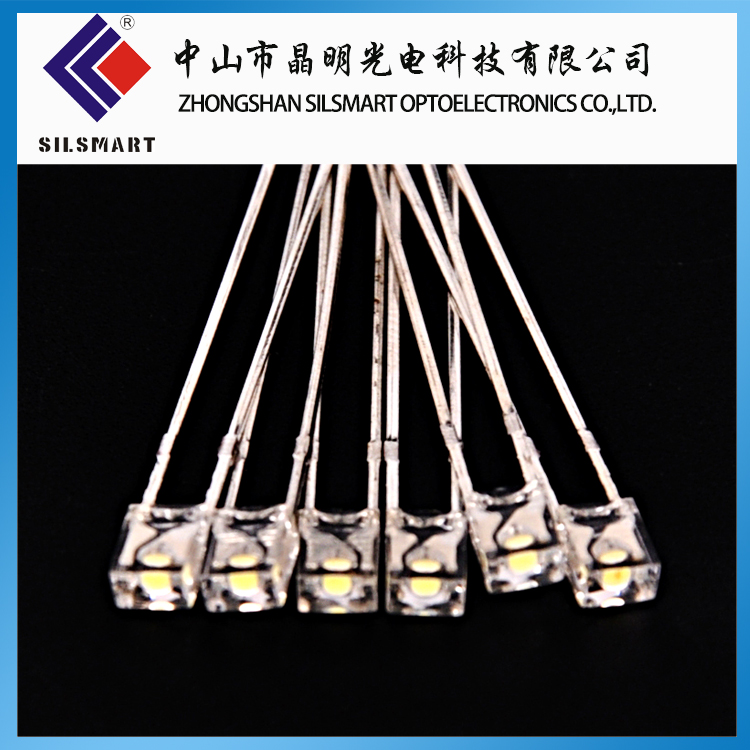 电子应用类-LED直插灯珠 方形白光led 12v