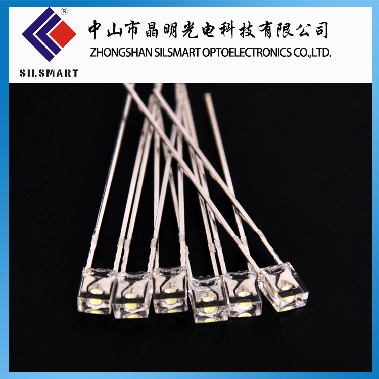 电子应用类-LED直插灯珠 方形无边白发白光